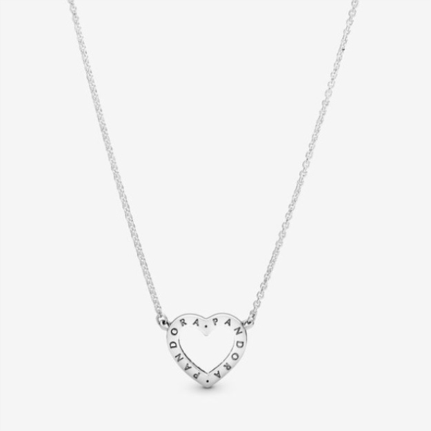 Sparkling Open Heart Necklace Pandora