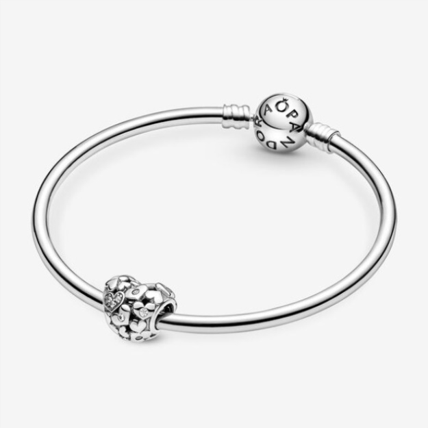 Sparkling Openwork Heart Charm Pandora