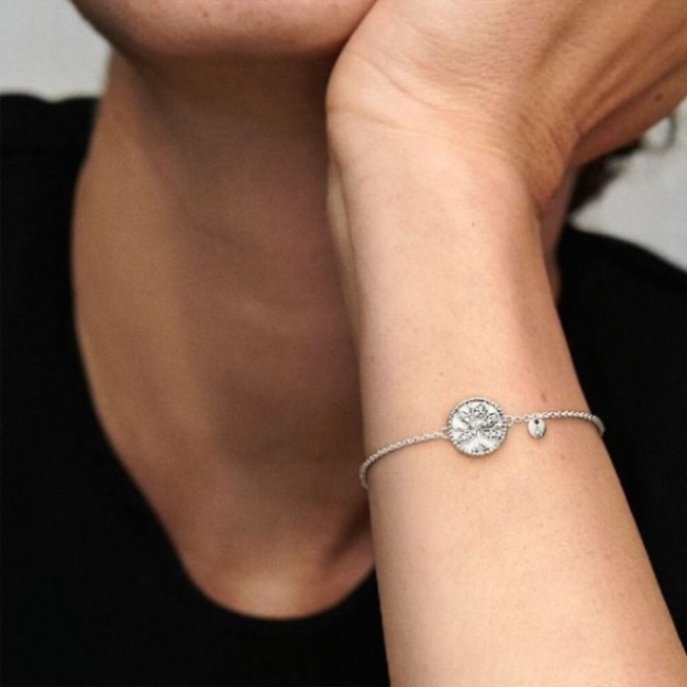 Sparkling Pandora Family Tree Slider Bracelet
