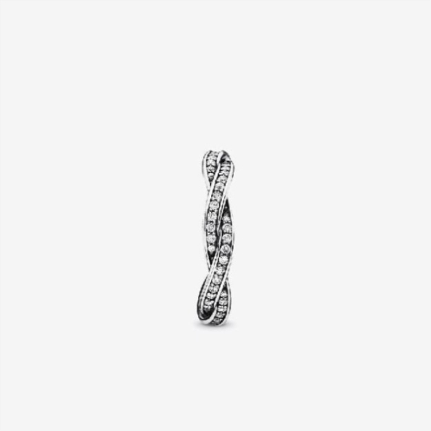 Sparkling Pandora Twisted Lines Ring