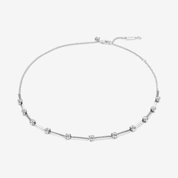 Sparkling Pave Bars Earring And Necklace Set Pandora