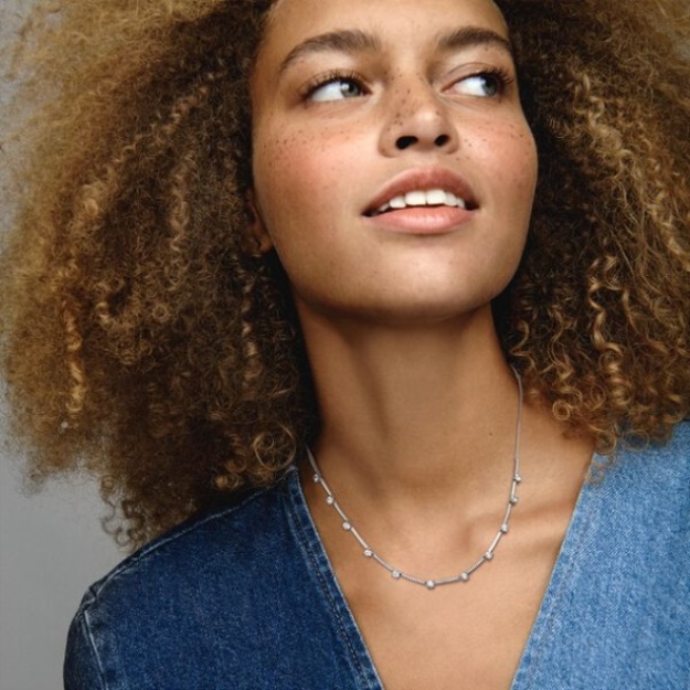 Sparkling Pave Collier Bars Necklace Pandora