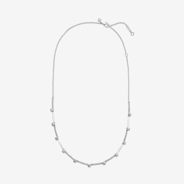 Sparkling Pave Collier Bars Necklace Pandora