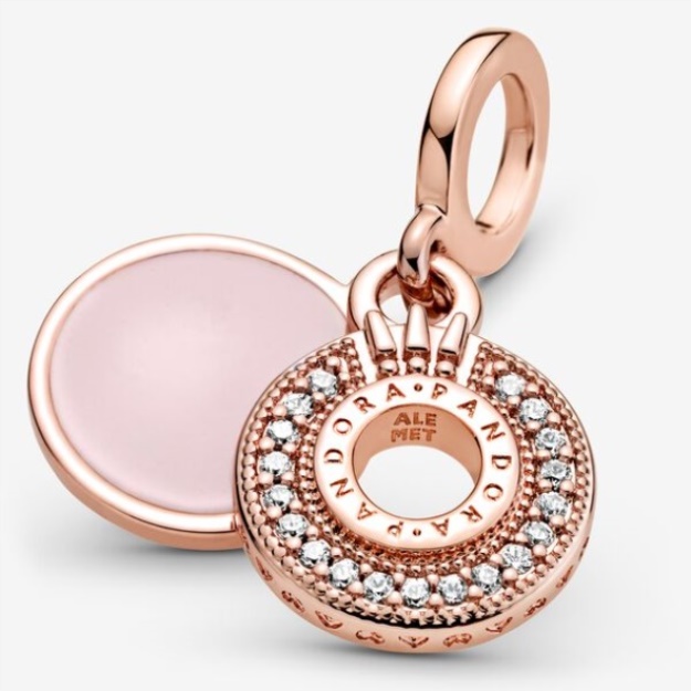 Sparkling Pave Crown O Dangle Charm Pandora
