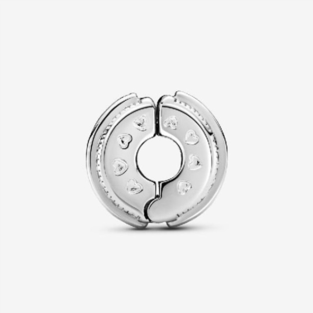 Sparkling Pave Lines  Logo Clip Charms Pandora