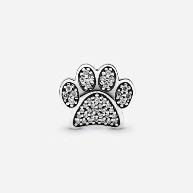 Sparkling Paw Print Charm Pandora Sterling Silver