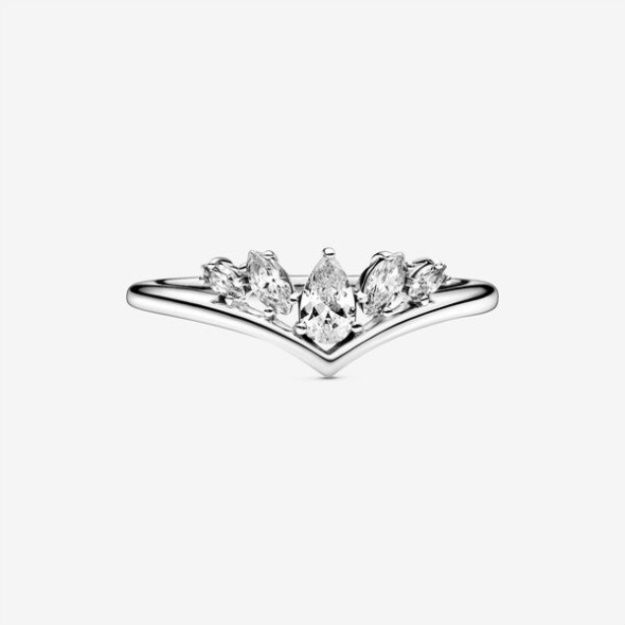 Sparkling Pear Marquise Wishbone Ring-Final Sale Pandora