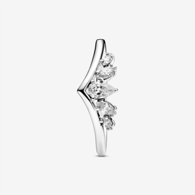 Sparkling Pear Marquise Wishbone Ring-Final Sale Pandora