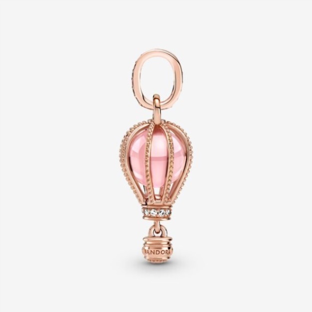 Sparkling Pink Hot Air Balloon Dangle Charm Pandora