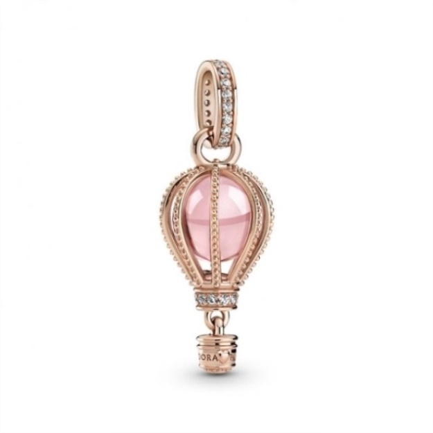 Sparkling Pink Hot Air Balloon Dangle Charms Pandora