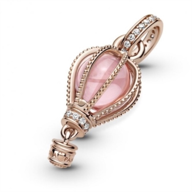 Sparkling Pink Hot Air Balloon Dangle Charms Pandora
