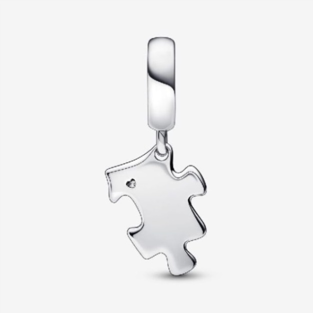 Sparkling Puzzle Piece Dangle Charms Pandora
