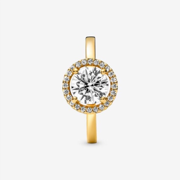 Sparkling Round Halo Ring Pandora