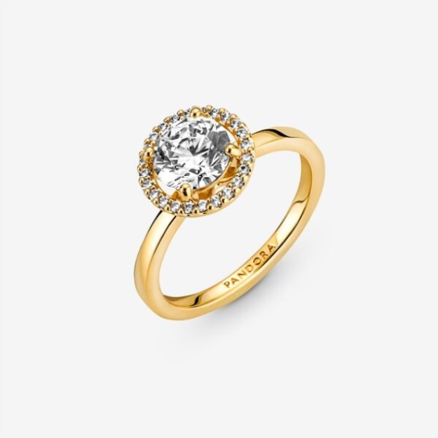 Sparkling Round Halo Ring Pandora