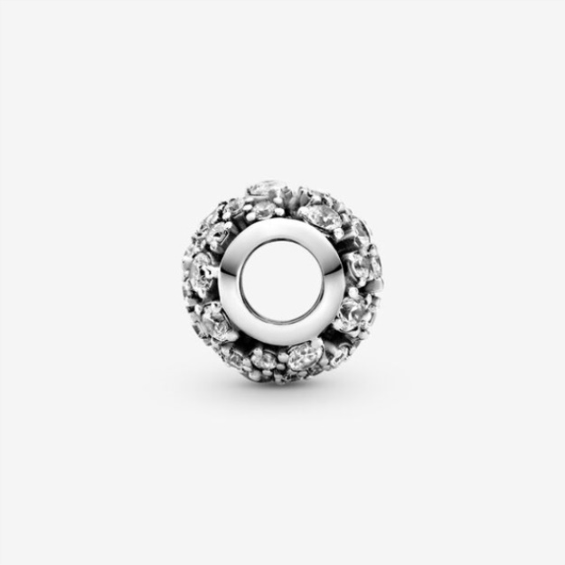 Sparkling Round Openwork Charm Pandora