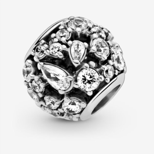 Sparkling Round Openwork Charm Pandora