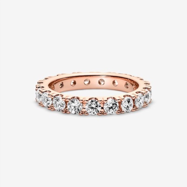 Sparkling Row Eternity Ring Pandora Rose Gold Plated