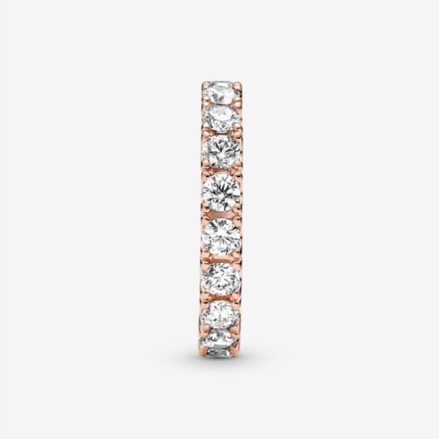 Sparkling Row Eternity Ring Pandora Rose Gold Plated