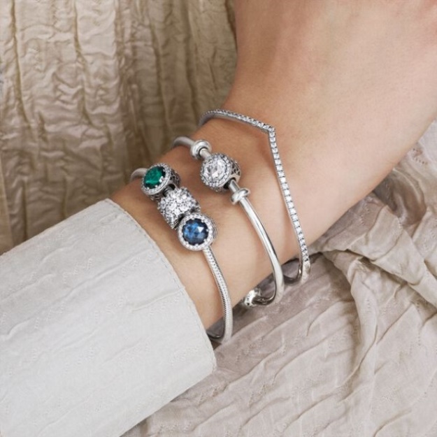 Sparkling Sea Green Charm Pandora