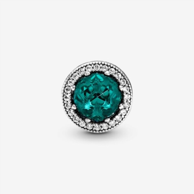 Sparkling Sea Green Charm Pandora