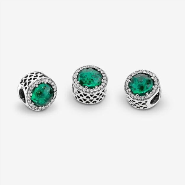 Sparkling Sea Green Charm Pandora