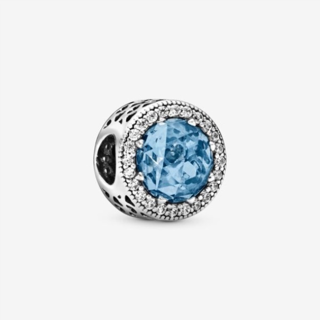 Sparkling Sky Blue Charm Pandora