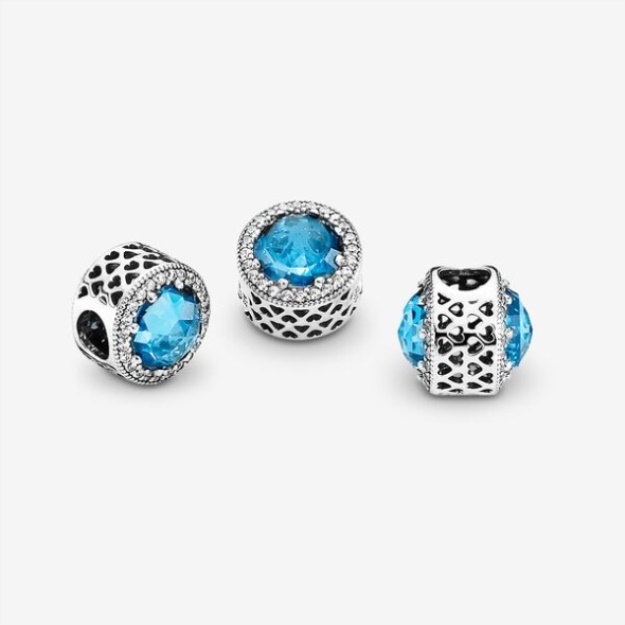 Sparkling Sky Blue Charm Pandora