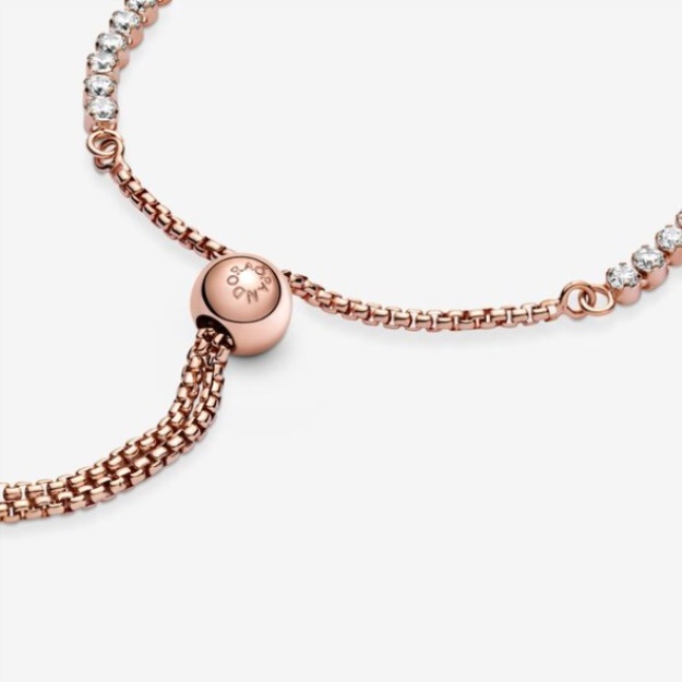 Sparkling Slider Tennis Bracelet Pandora Rose Gold Plated