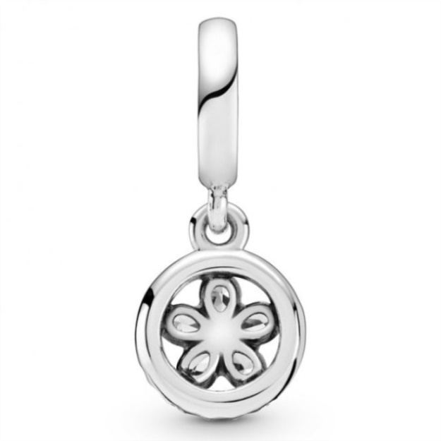 Sparkling Snowflake Circle Dangle Charms Pandora