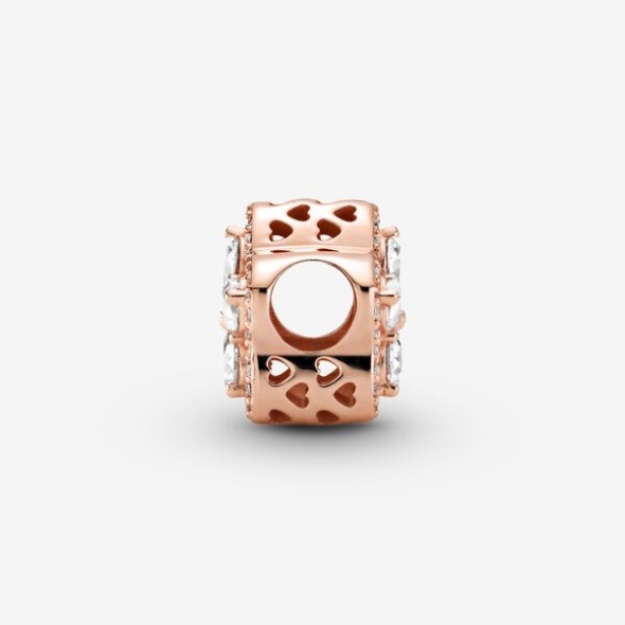 Sparkling Snowflake Pave Charm Pandora Rose Gold Plated