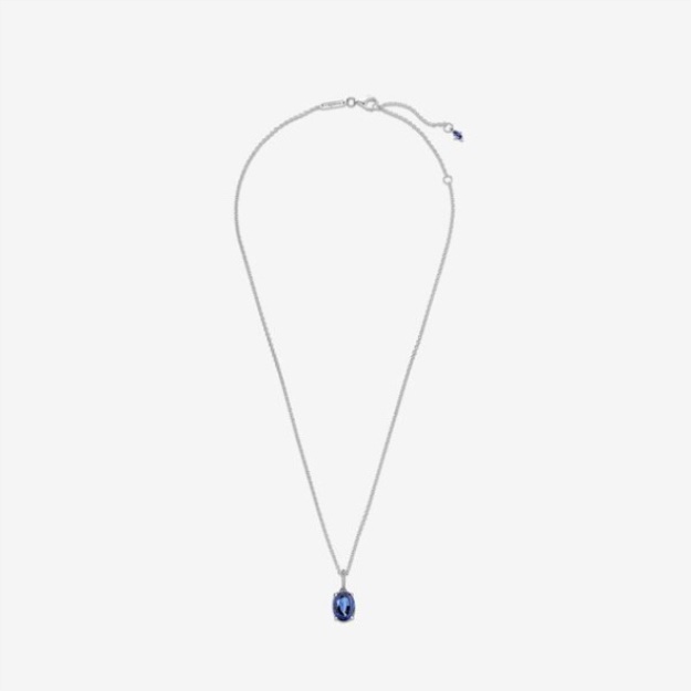 Sparkling Statement Halo Pendant Necklace Pandora