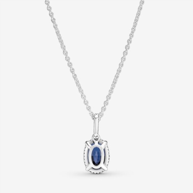 Sparkling Statement Halo Pendant Necklace Pandora