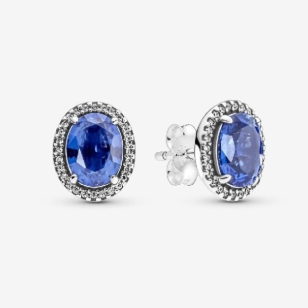 Sparkling Statement Halo Stud Earrings Pandora CA