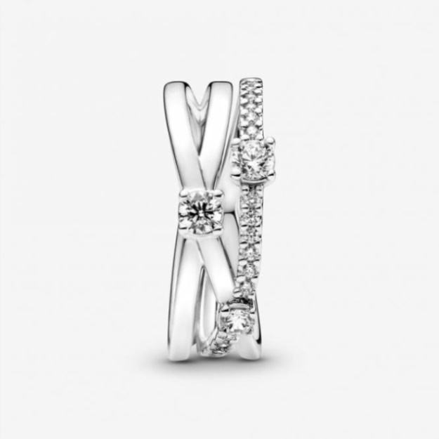 Sparkling Triple Band Pandora Ring