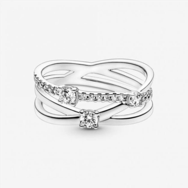 Sparkling Triple Band Pandora Ring