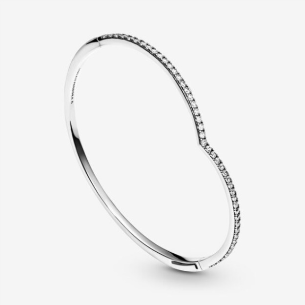 Sparkling Wishbone Bangle Pandora