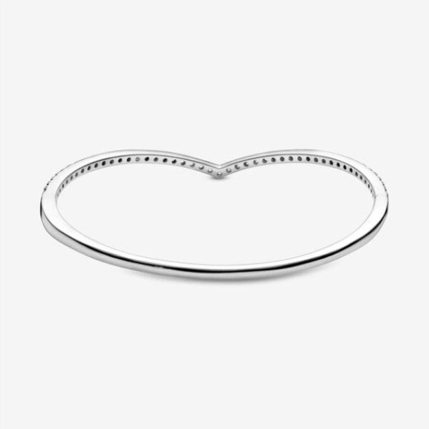 Sparkling Wishbone Bangle Pandora