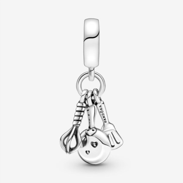 Spatula Frying Pan Whisk Dangle Charm Pandora