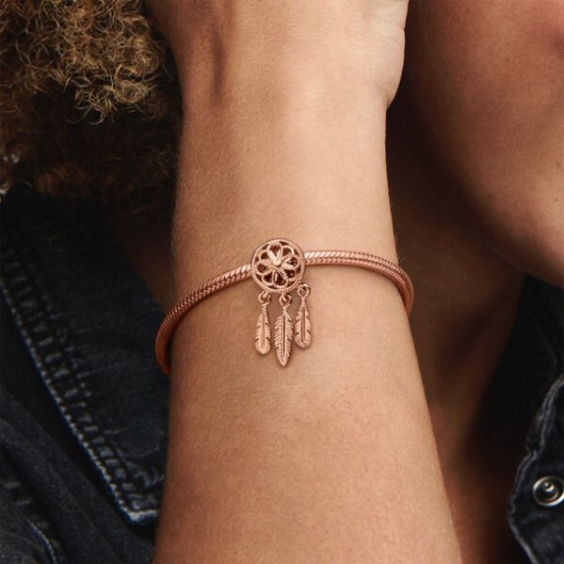 Spiritual Dreamcatcher Charm Pandora Rose Gold Plated