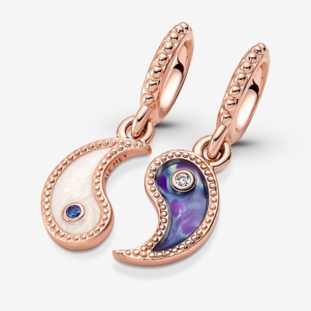 Splittable Yin Yang Sparkling Dangle Charm Pandora