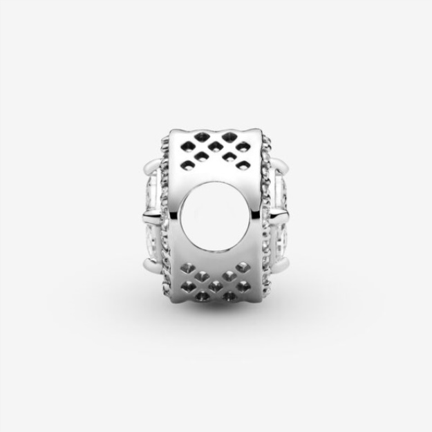 Square Sparkle Halo Charm Pandora Sterling Silver
