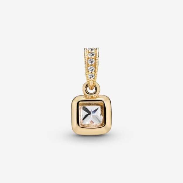 Square Sparkle Halo Pendant Pandora