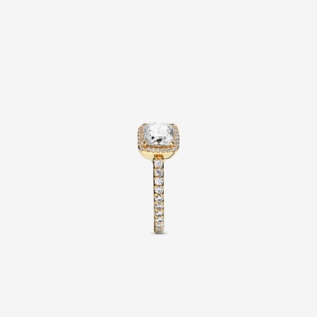 Square Sparkle Halo Ring Pandora