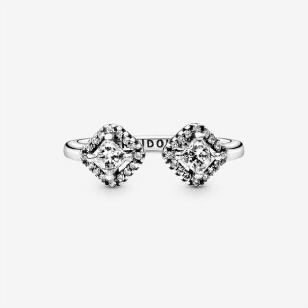 Square Sparkle Open Ring Pandora