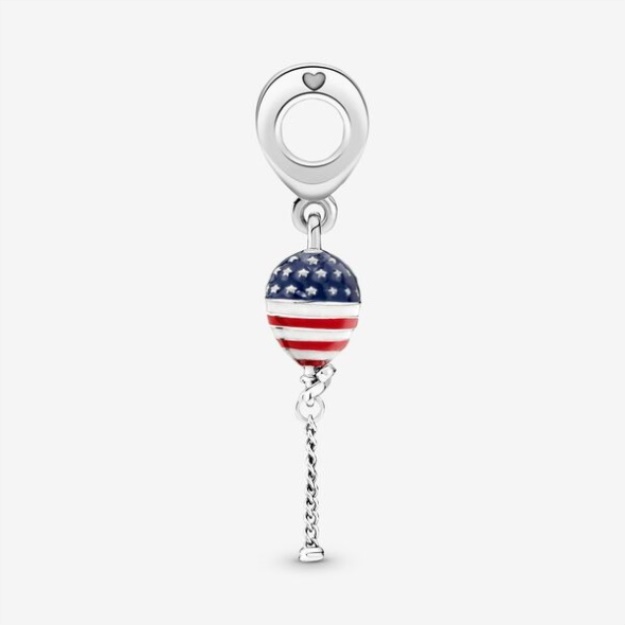 Stars Stripes Bow Balloon Dangle Charm Pandora