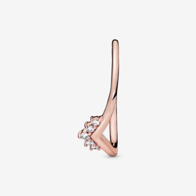 Tiara Wishbone Ring Pandora Rose Gold Plated