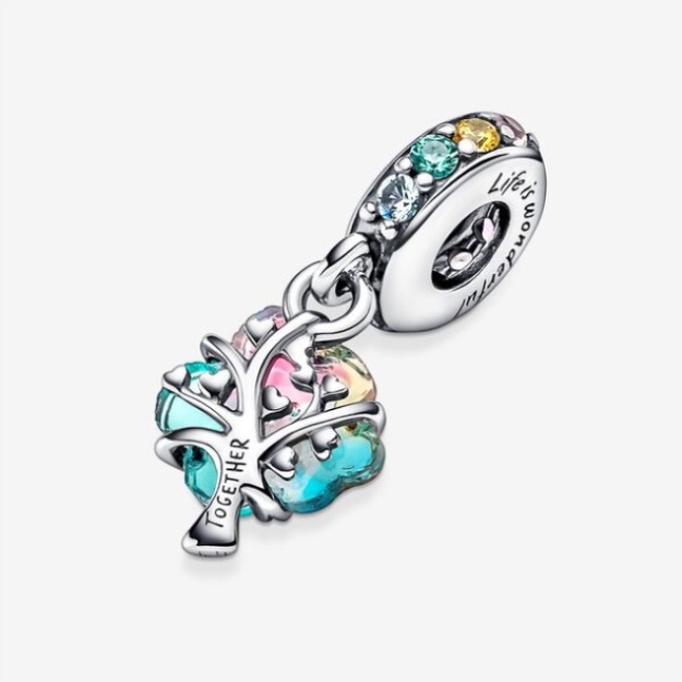 Togetherness Tree Murano Glass Dangle Charm Pandora