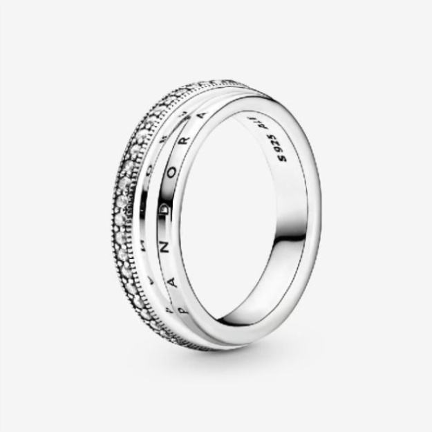 Triple Band Brand Pandora Pave Ring