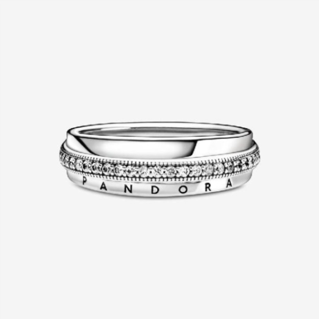 Triple Band Brand Pandora Pave Ring