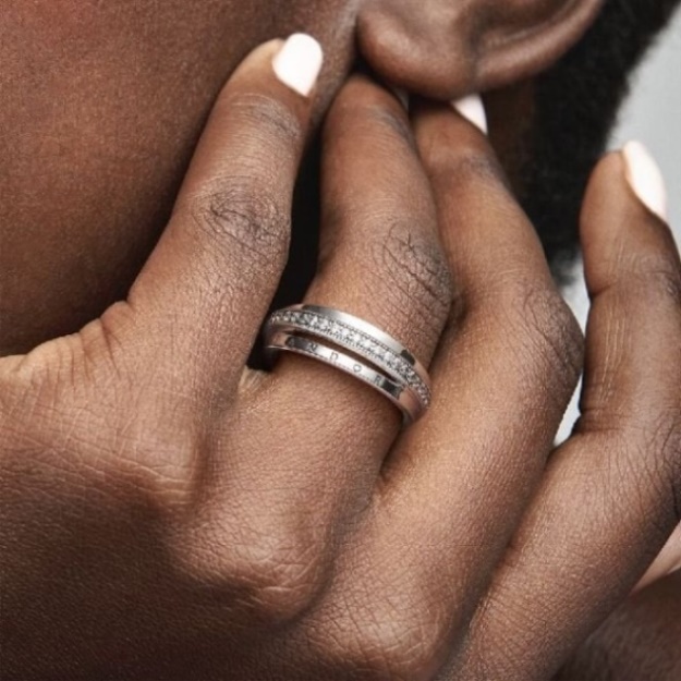 Triple Band Brand Pandora Pave Ring